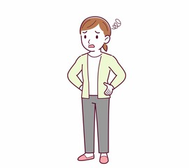 Young woman in a cardigan