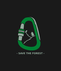save the forest. t shirt design