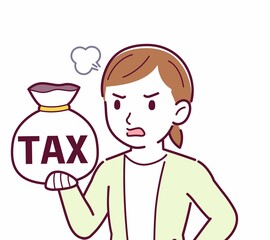 Young woman in a cardigan_tax