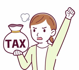 Young woman in a cardigan_tax