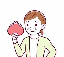 Young woman in a cardigan_wallet