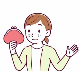 Young woman in a cardigan_wallet