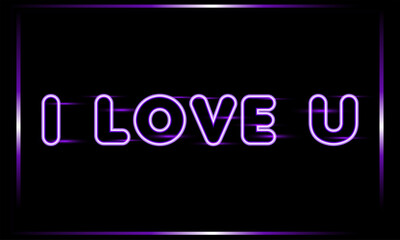 Happy valentines day neon text with glitch effect. Black background. Perfect for Wallpaper, flayer, invitation, posters, brochure, banners.