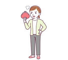 Young woman in a cardigan_wallet