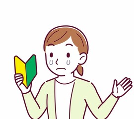 Young woman in a cardigan_beginner