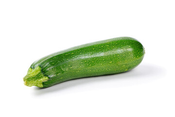 A zucchini isolated on a white background. Vegetables. Healthy food. Vegan food