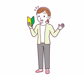 Young woman in a cardigan_beginner