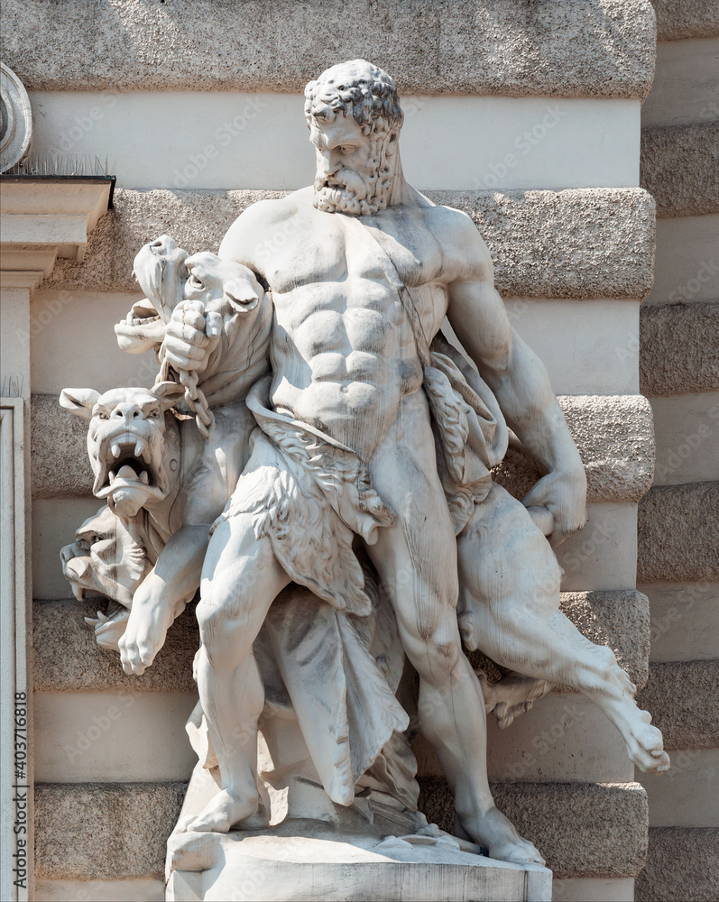 Wall mural hercules and cerberus, hofburg palace, vienna