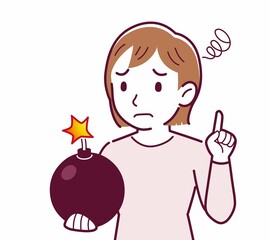 Young woman in a cardigan_bomb