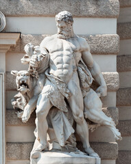 Hercules and Cerberus, Hofburg Palace, Vienna - obrazy, fototapety, plakaty