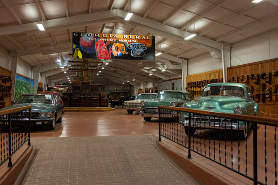 Georgia Rural Telephone Museum, Leslie, GA; July 30, 2019; Photo of part of the interior of the Georgia Rural Telephone Museum