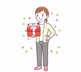 Young woman in a cardigan_Present