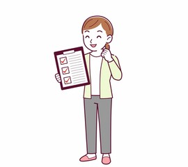 Young woman in a cardigan_questionnaire