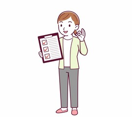 Young woman in a cardigan_questionnaire