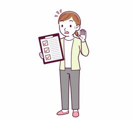 Young woman in a cardigan_questionnaire