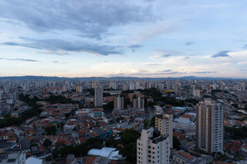 Obraz premium São Paulo with sunset and pink sky and night, metropolis, South America, Brazil