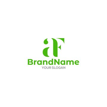 Green AF Logo Design Vector