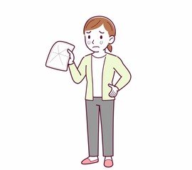 Obraz premium Young woman in a cardigan_rag