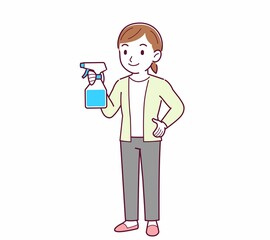 Young woman in a cardigan_spray