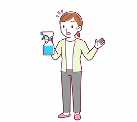 Young woman in a cardigan_spray