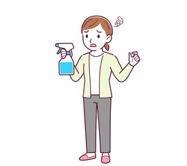 Young woman in a cardigan_spray