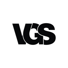 VGS letter monogram logo design vector