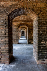 Repeating Narrow Archways in Brick Fort