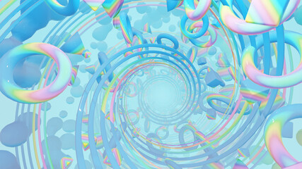 3D illustration Background for advertising and wallpaper in 80s retro and holographic scene. 3D rendering in decorative concept.