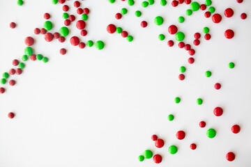 simple white flat lay christmas scene