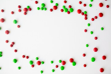 simple white flat lay christmas scene