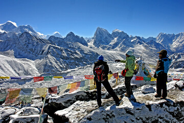 Trilha na Cordilheira do Himalaia. Nepal. Asia