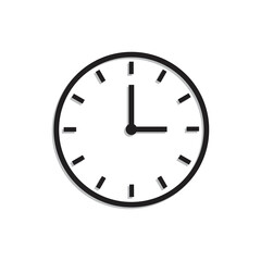 Clock icon symbol illustration. Time icon vector. Chronometer, timer sign. Minimal design. Stock image. EPS 10.