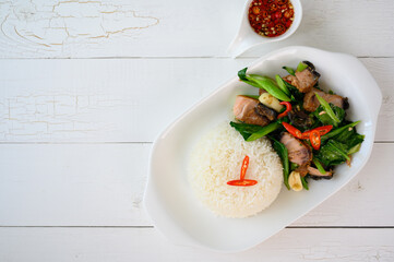Stir Fried Chinese Kale with Salted