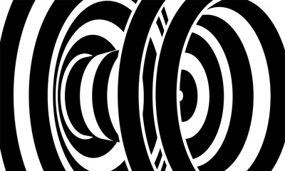 abstract lines design black white tunnel monochrome hypnotic stripes wavy optical background part 4
