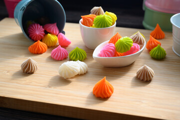 Aa-Lua Thai Dessert ,Kanom Ar Lua , Thai traditional candy sweet dessert