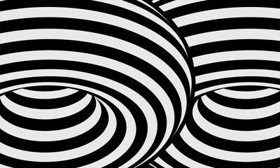 abstract lines design black white tunnel monochrome hypnotic stripes wavy optical background part 6