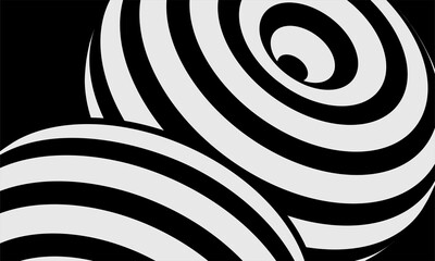 stock vector lines design black and white hypnotic twirl striped vortex hole optical background part 1