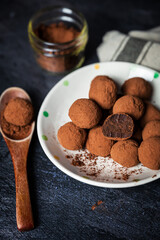 Dark Chocolate Truffle With Cocoa Powder