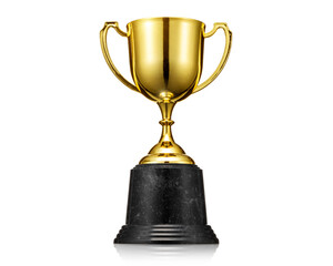 白背景に金色のトロフィー