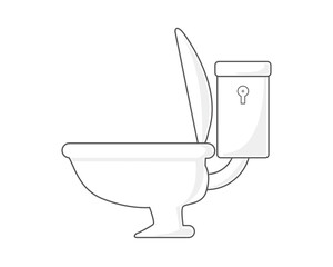 水洗トイレのベクターイラスト 便器 Wall Mural Wallpaper Murals Nisi