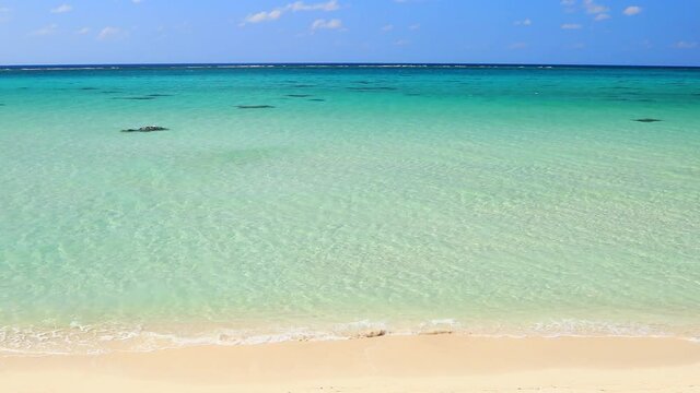 beautiful beach and healing sound waves in Okinawa Irabu island 17end