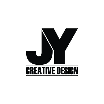 Letter JY simple logo design vector