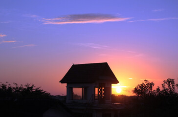 Beautiful sunrise at Jimbaran