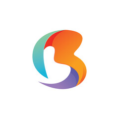 Letter B Color Full logo design
