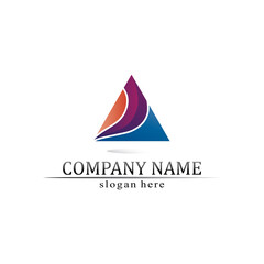 triangle pyramid logo design and vector symbol egyptian and logo business