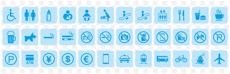  illustration of sign  icon set vector