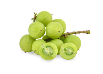 Indian gooseberry isolated on white background