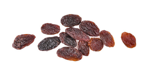 Raisins isolated on white background
