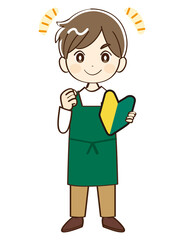 男性、店員、初心者、応援