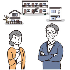 借り手の居ない不動産について悩むシニア夫婦